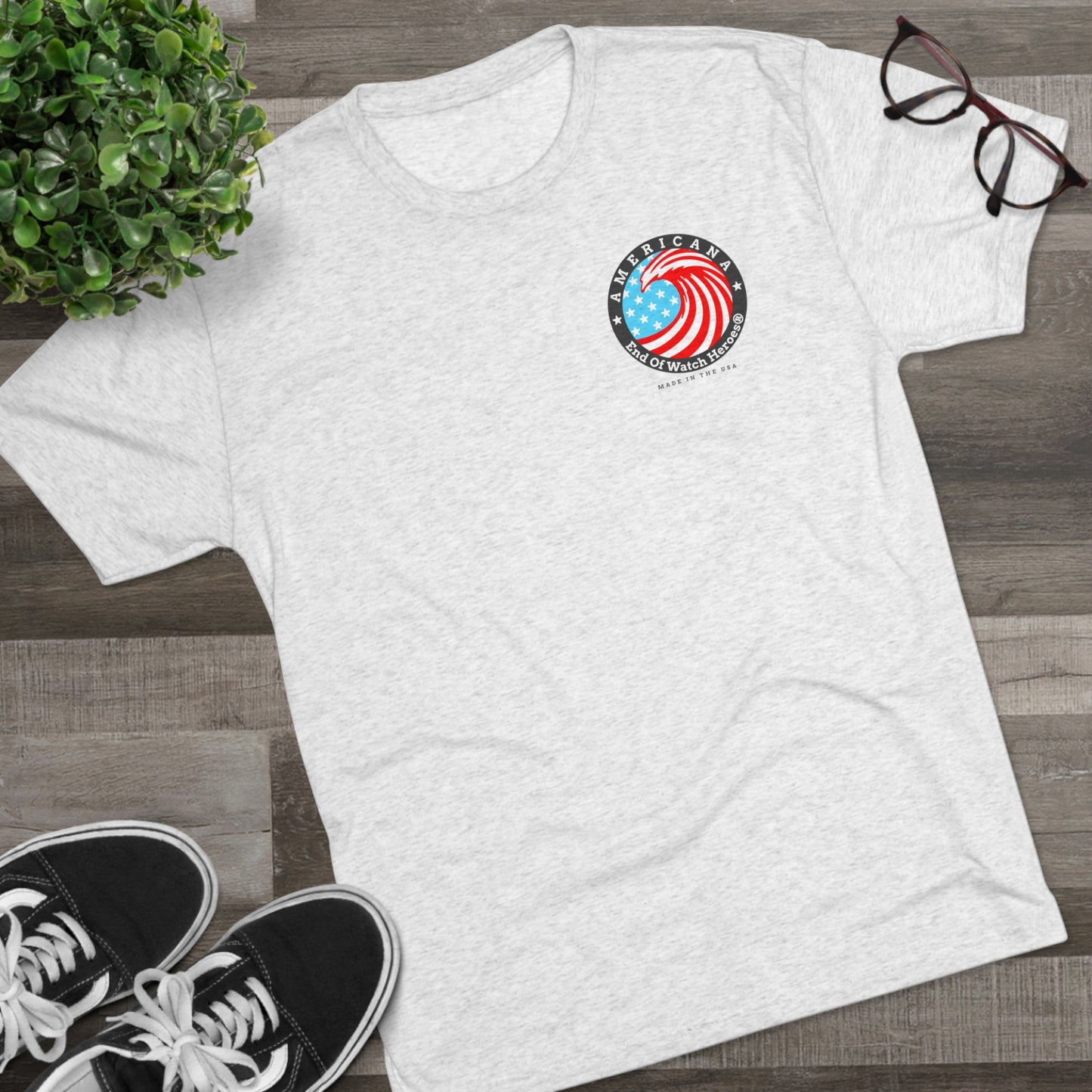 AMERICANA Unisex Tri-Blend Crew Tee