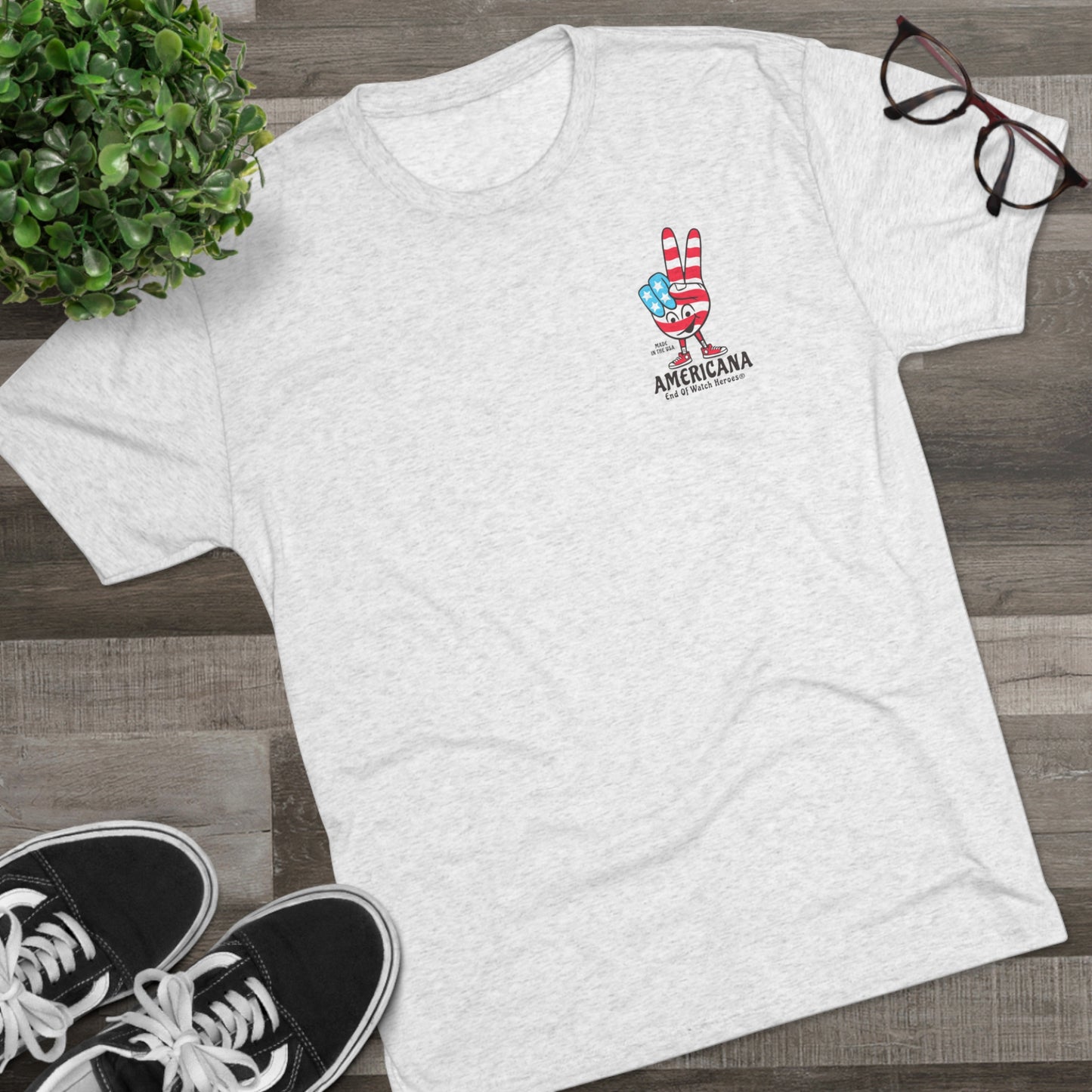 AMERICANA Unisex Tri-Blend Crew Tee