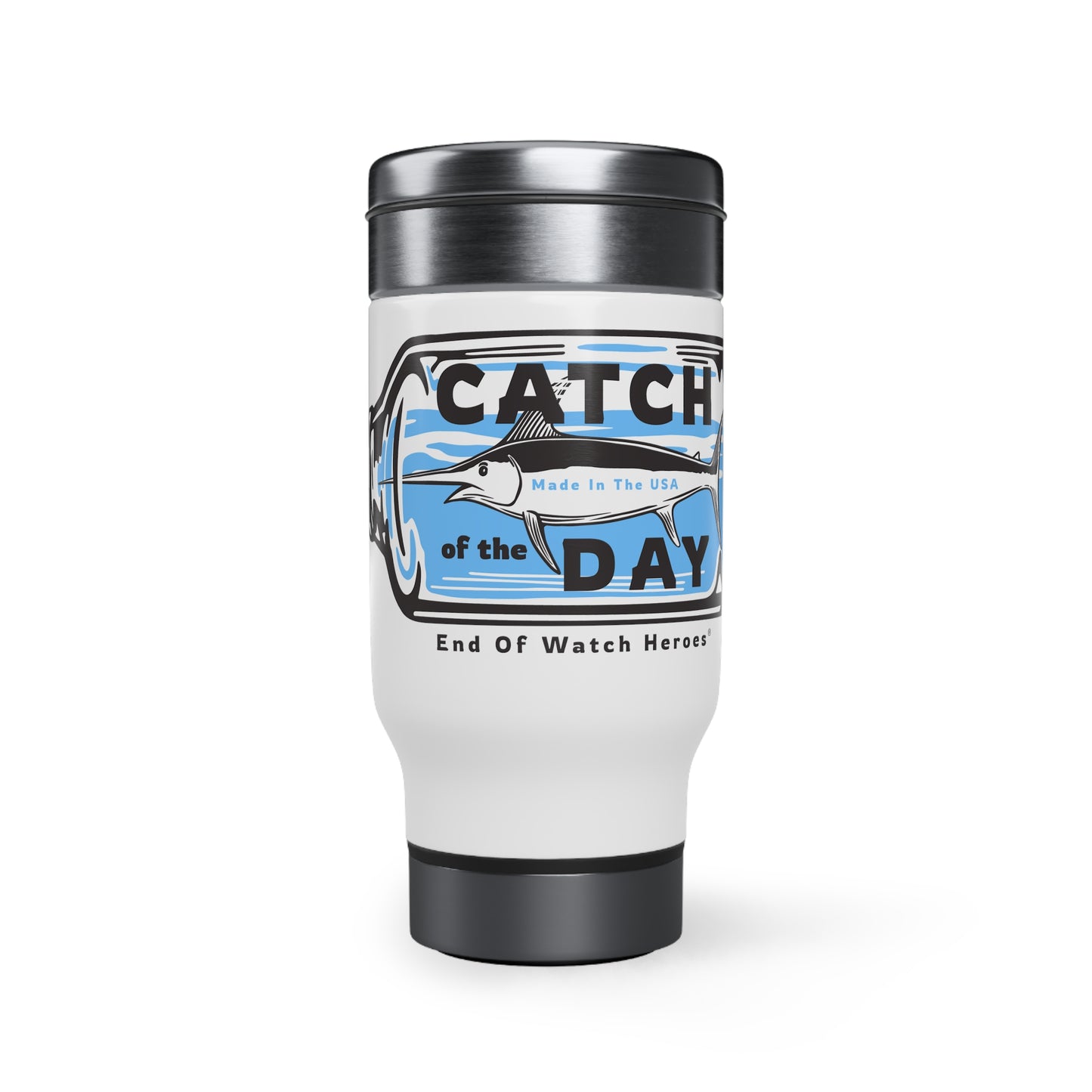 Catch of the Day - Stainless Steel Travel Mug with Handle, 14oz