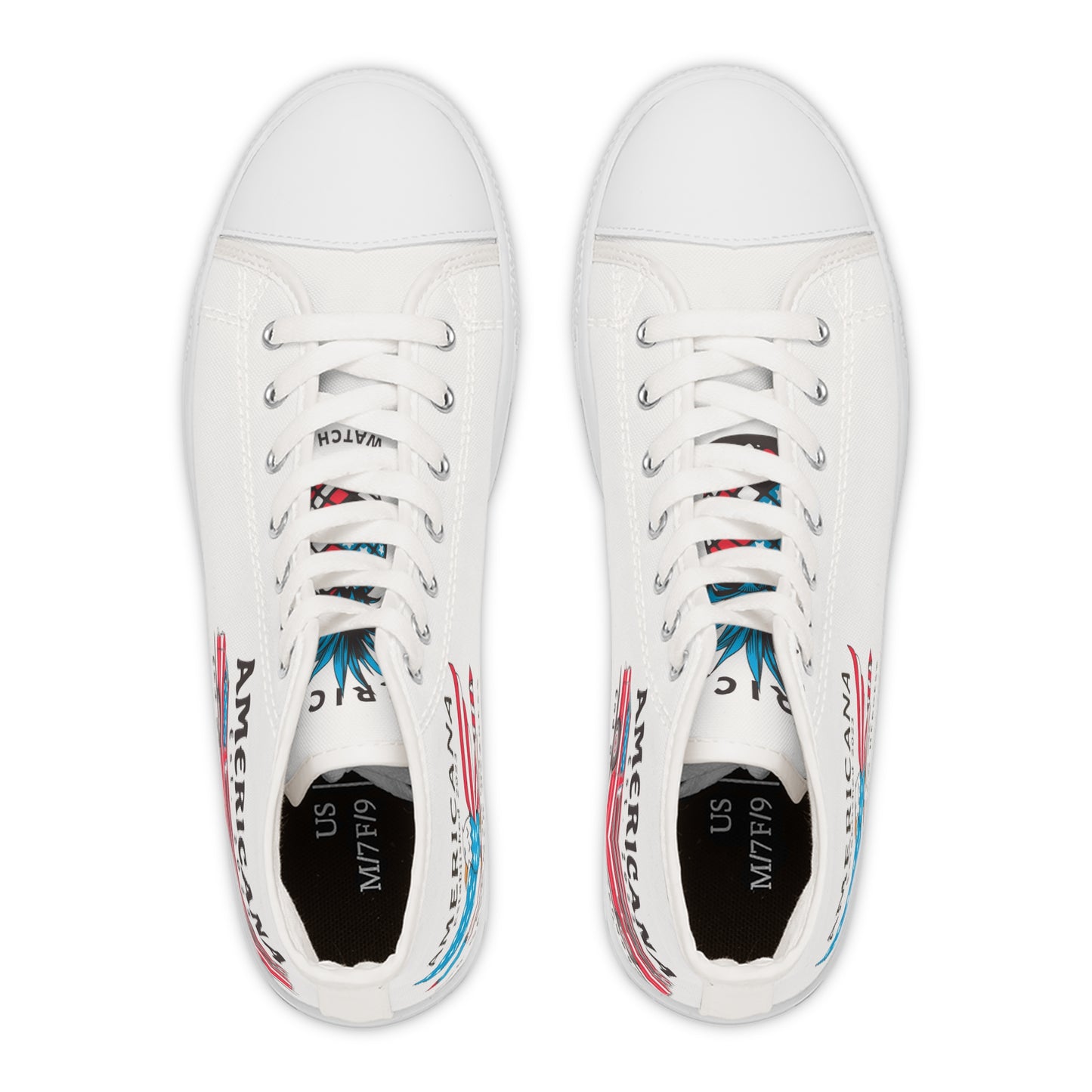Americana - Women's CUSTOM High Top Sneakers - 3 designs on each shoe