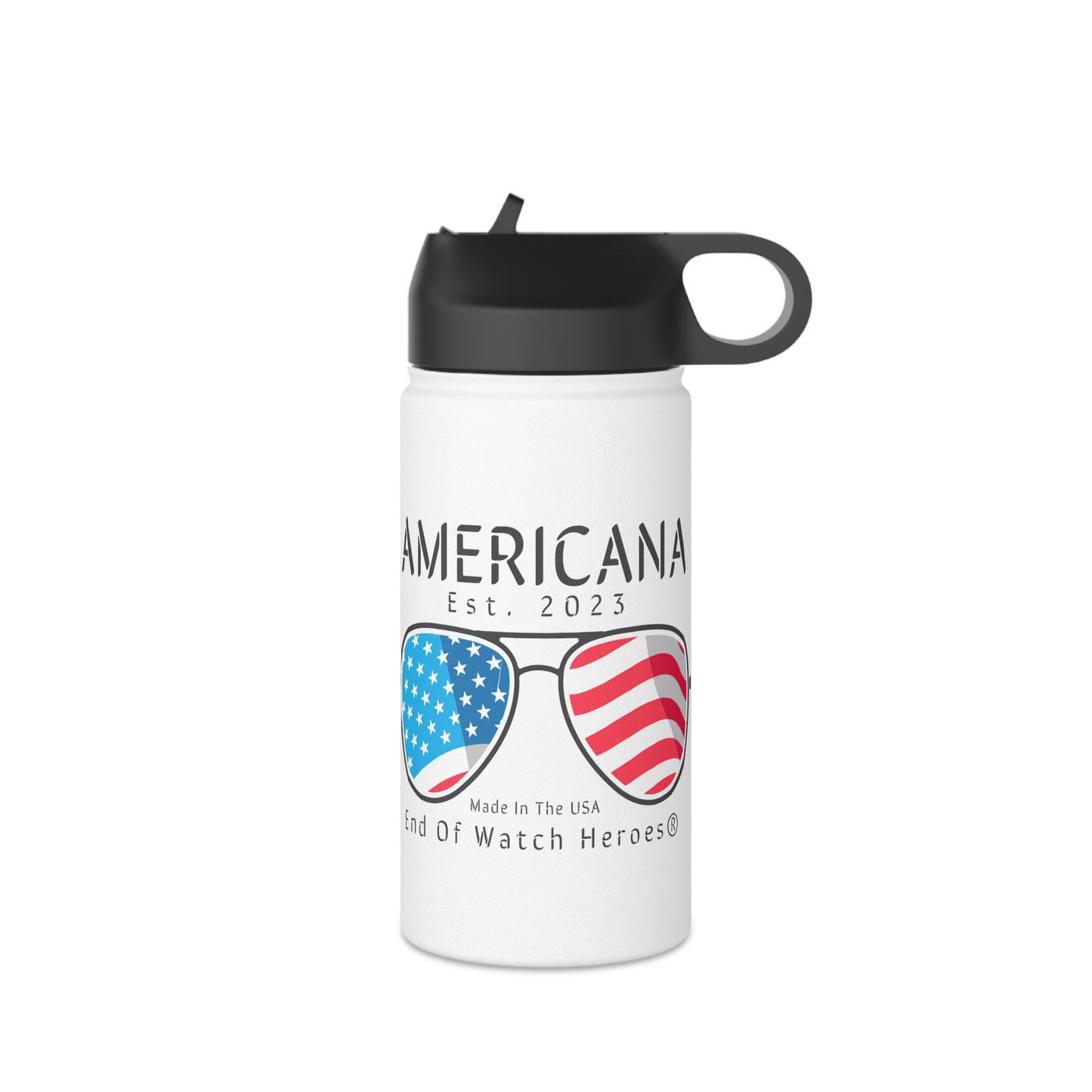 AMERICANA Stainless Steel Water Bottle, Standard Lid