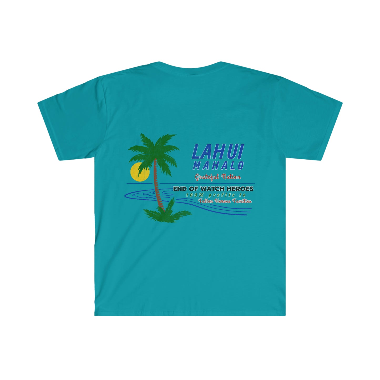 Lahui Mahalo * Grateful National Island Sunset Softstyle T-Shirt