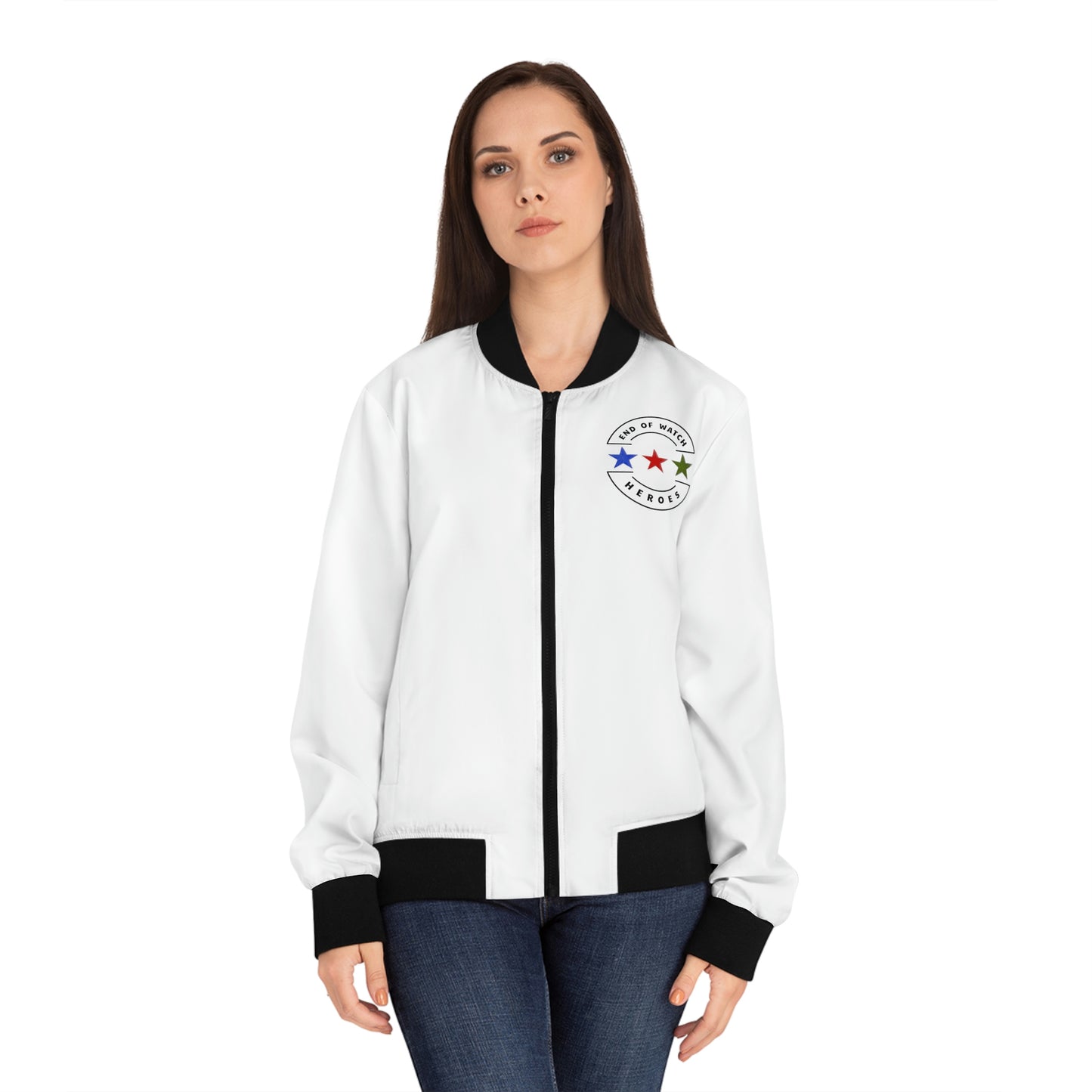 End Of Watch Heroes Women's Bomber Jacket (AOP)