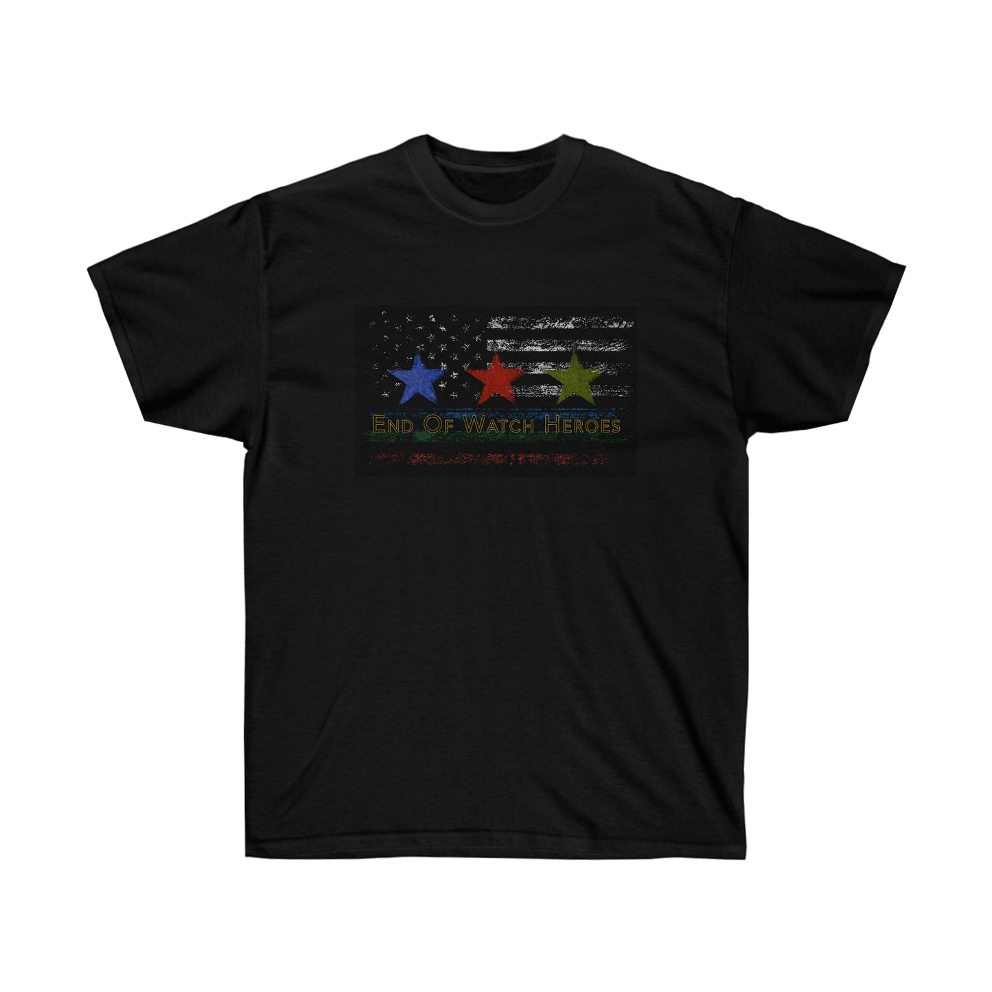 End of Watch Heroes Thin Line Flag Ultra Cotton T-Shirt