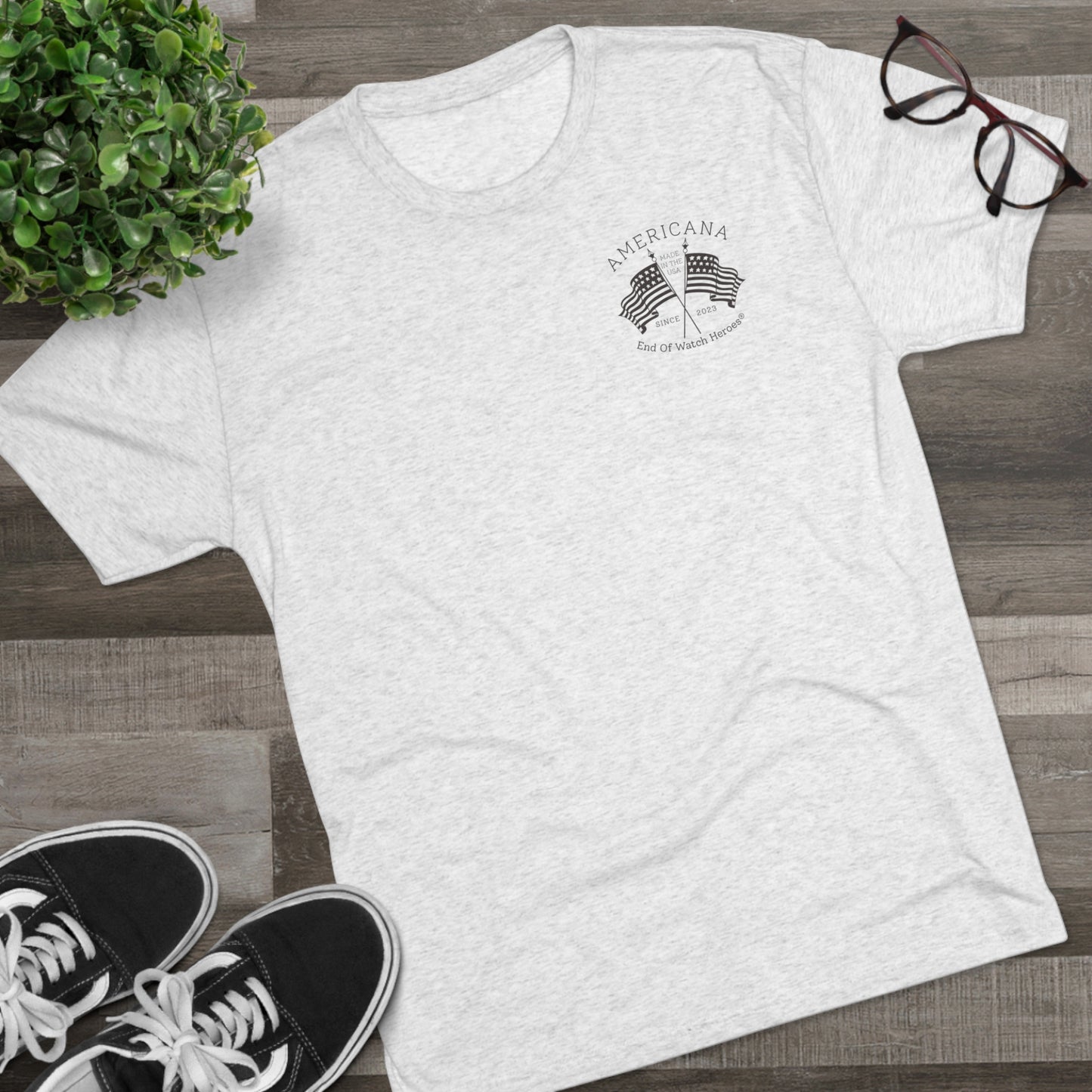 AMERICANA Unisex Tri-Blend Crew Tee