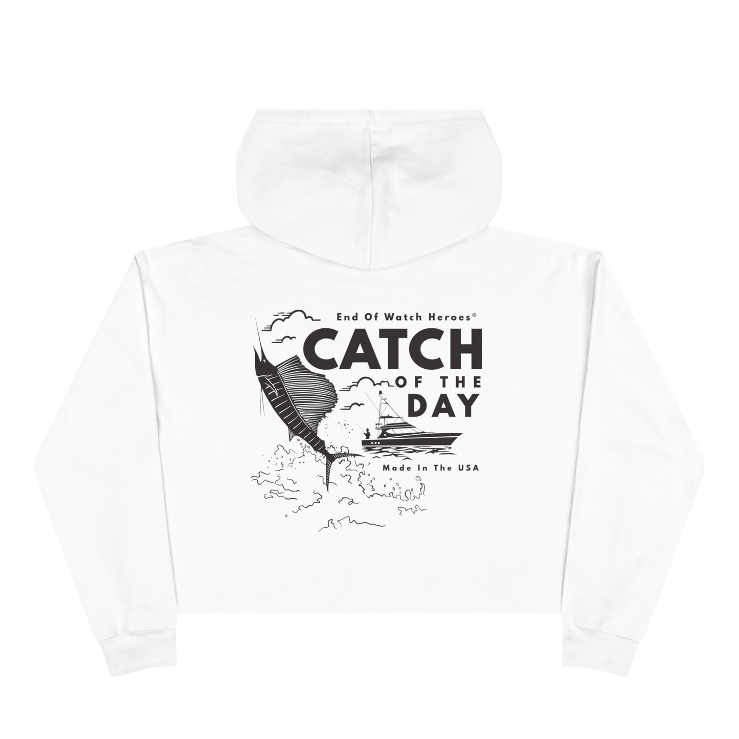 Catch of the Day  -  Crop Hoodie