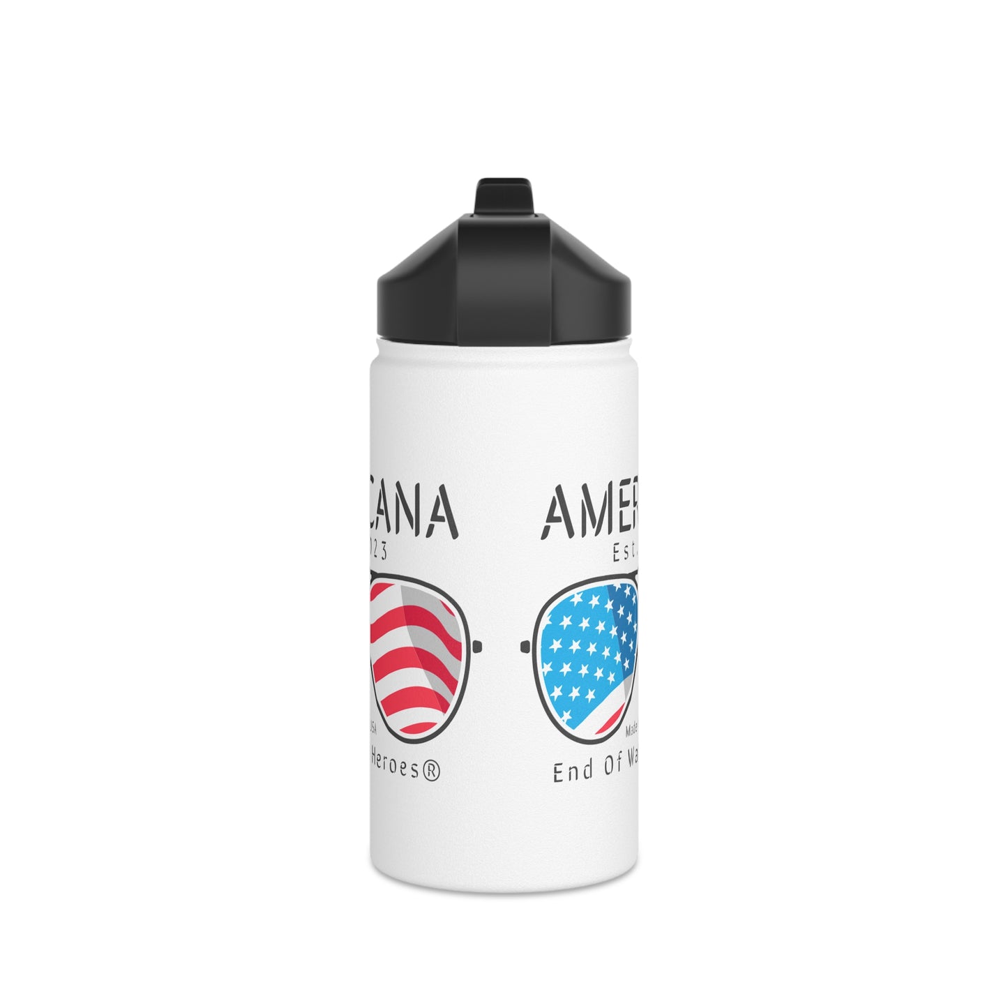 AMERICANA Stainless Steel Water Bottle, Standard Lid