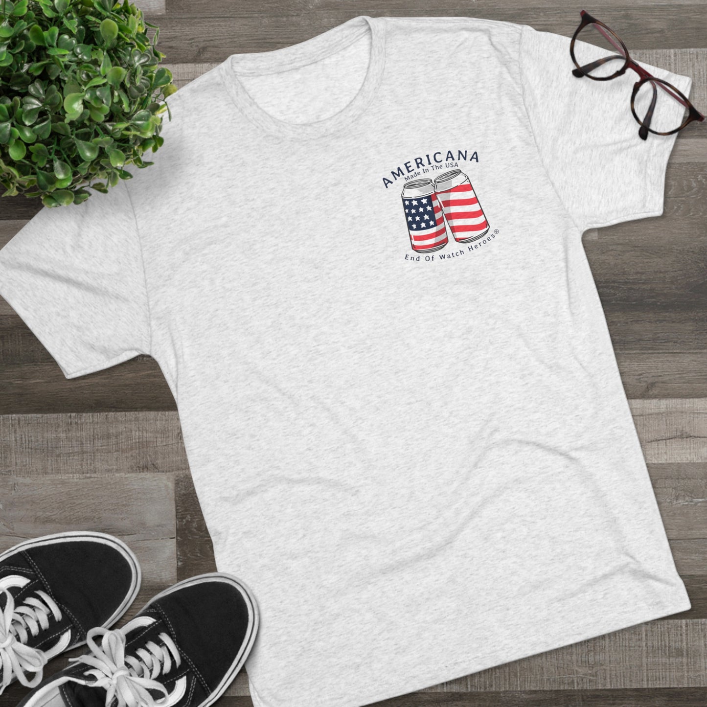 AMERICANA Unisex Tri-Blend Crew Tee