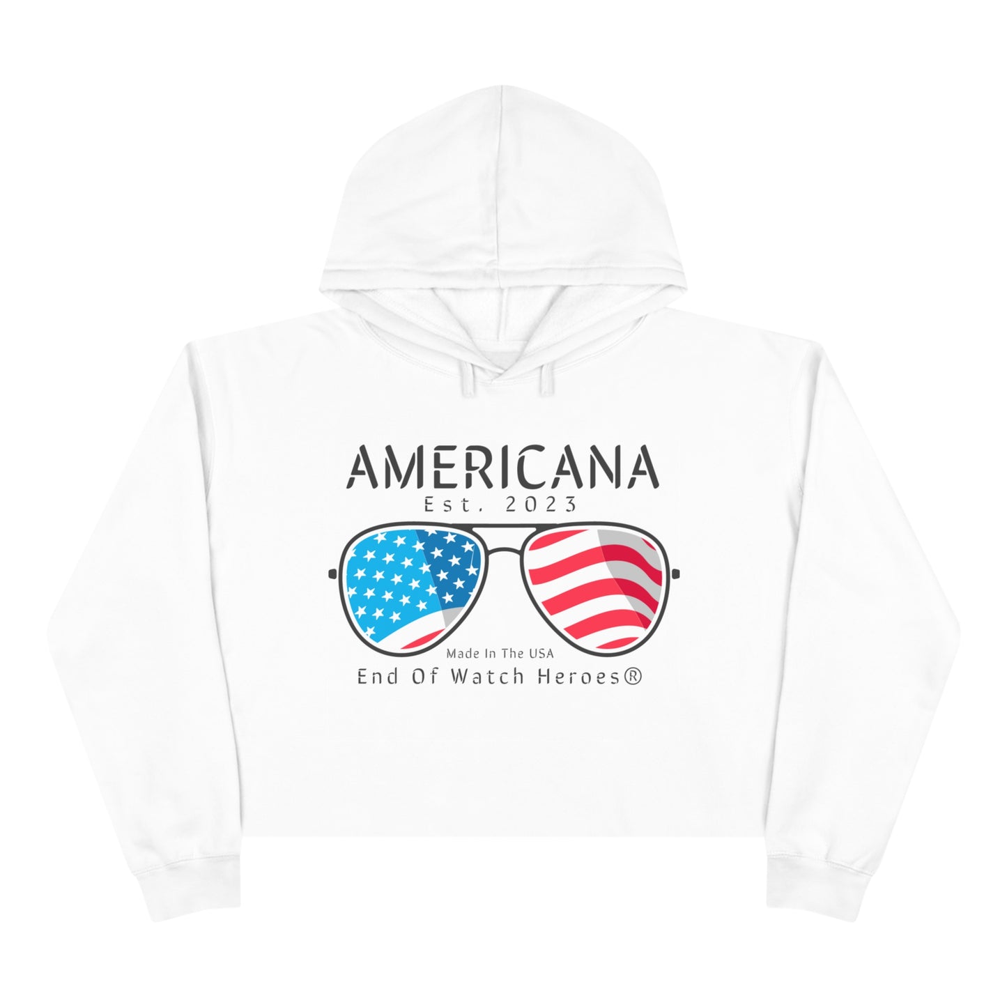 AMERICANA Crop Hoodie  (100% OF PROFIT GOES TO FALLEN HEROES FAMILIES)