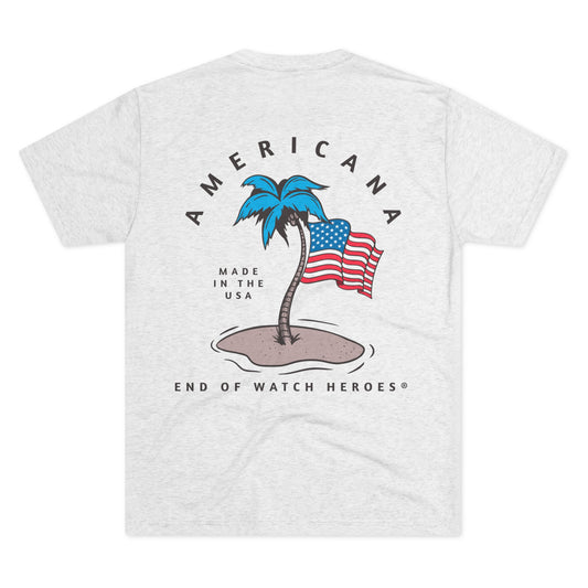 AMERICANA Unisex Tri-Blend Crew Tee