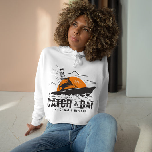 Catch of the Day  -  Crop Hoodie