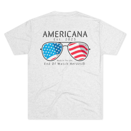 AMERICANA Unisex Tri-Blend Crew Tee
