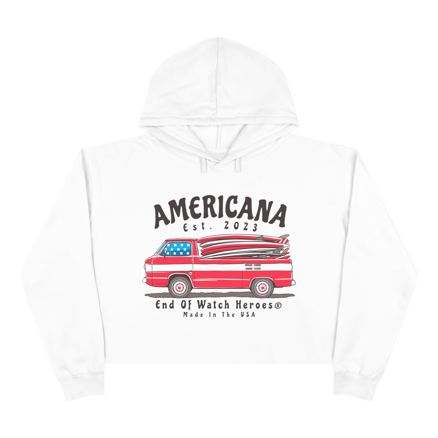 AMERICANA Crop Hoodie