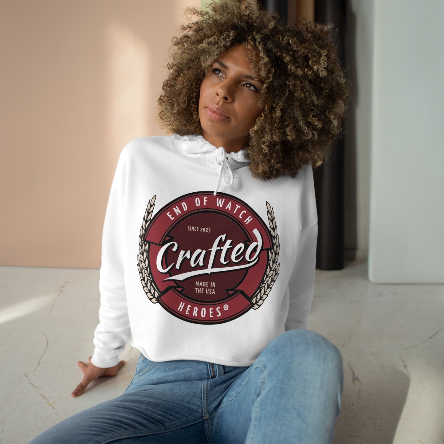 Crafted  -  Crop Hoodie
