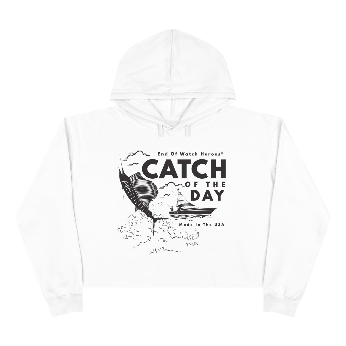 Catch of the Day  -  Crop Hoodie