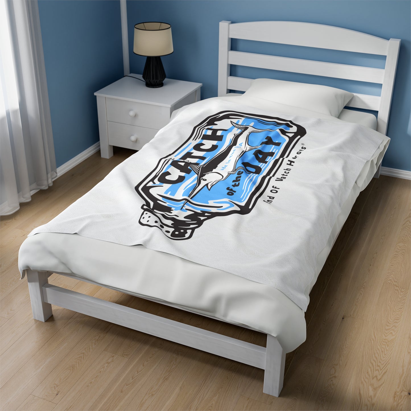 Catch of the Day  -  Velveteen Plush Blanket