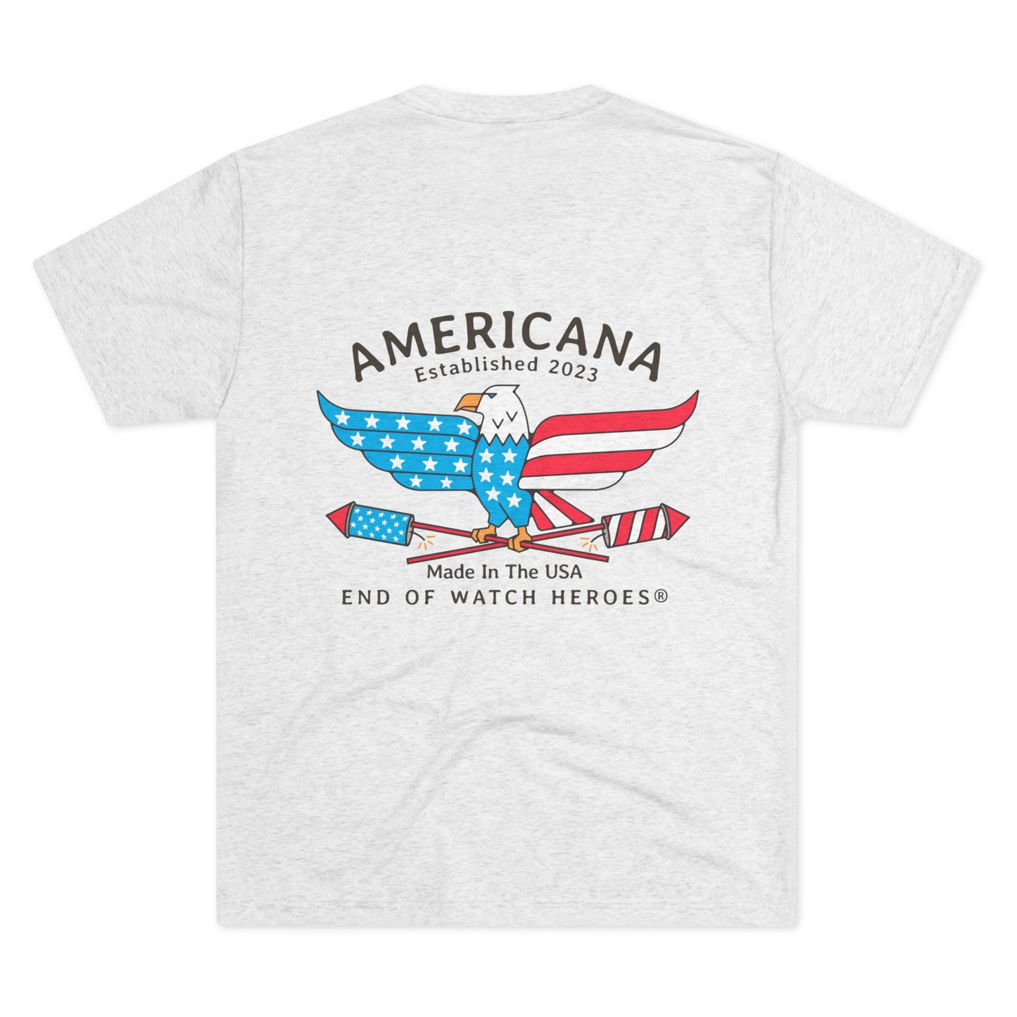 AMERICANA Unisex Tri-Blend Crew Tee