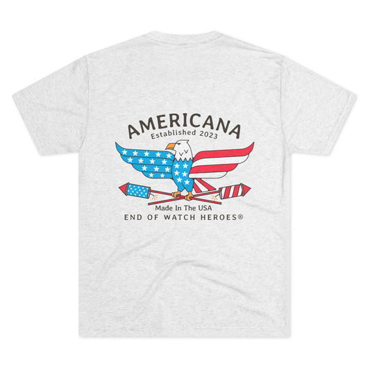AMERICANA Unisex Tri-Blend Crew Tee