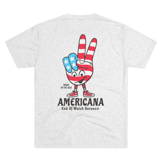 AMERICANA Unisex Tri-Blend Crew Tee