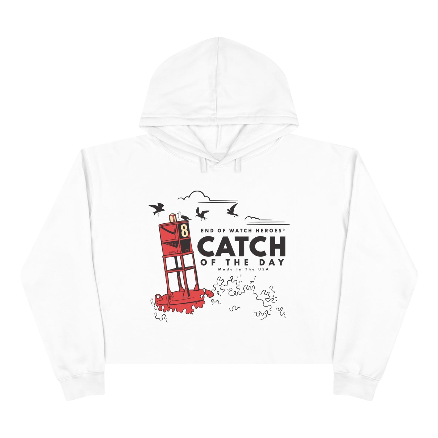 Catch of the Day  -  Crop Hoodie