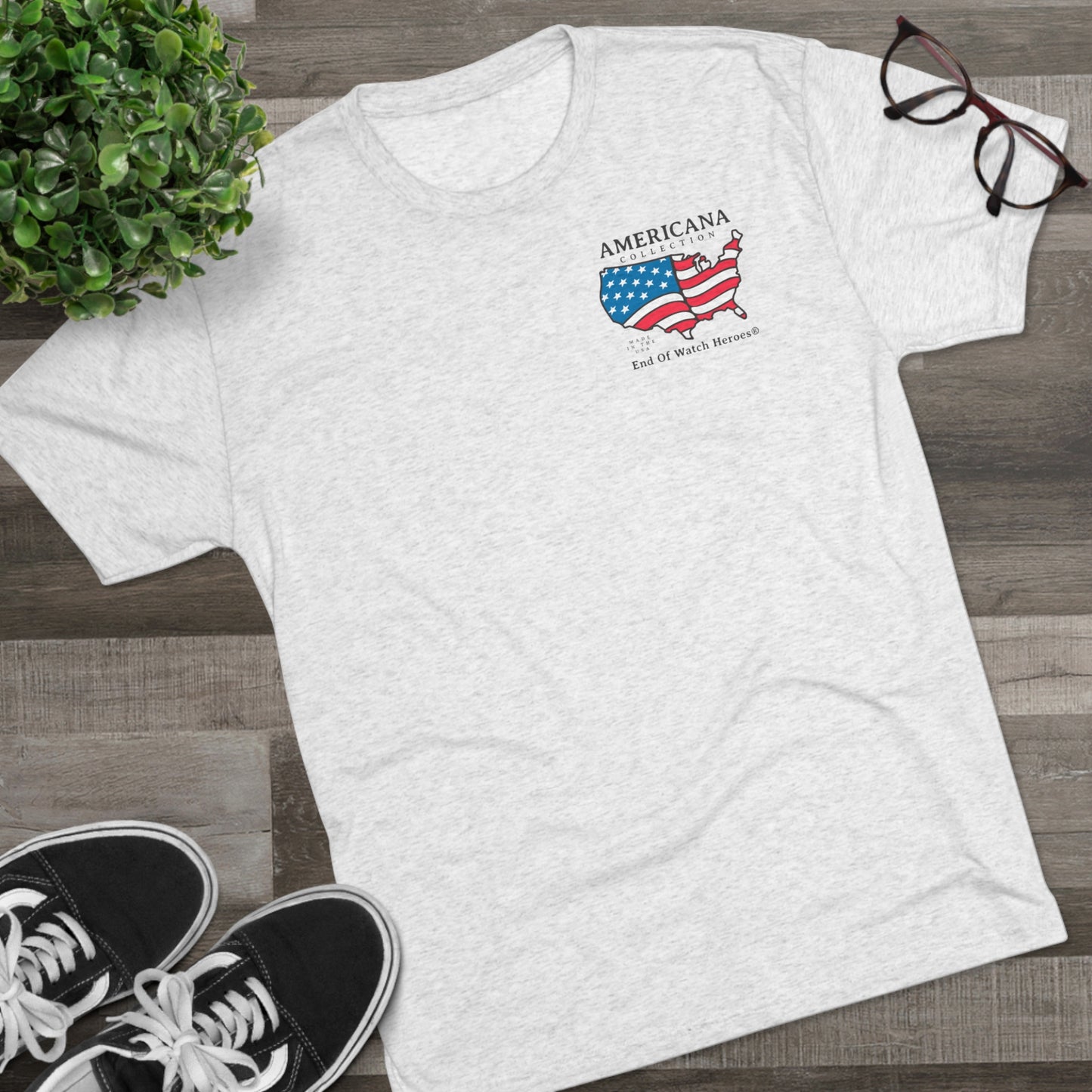 AMERICANA Unisex Tri-Blend Crew Tee