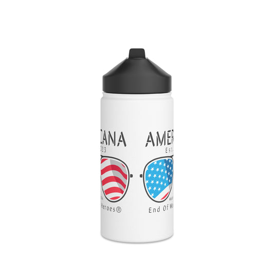AMERICANA Stainless Steel Water Bottle, Standard Lid