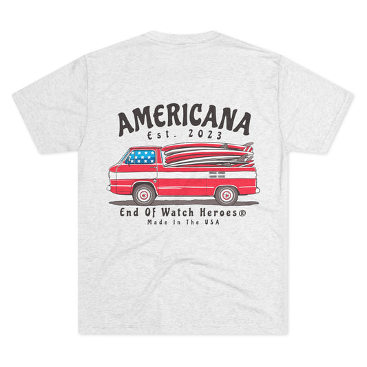 AMERICANA Unisex Tri-Blend Crew Tee