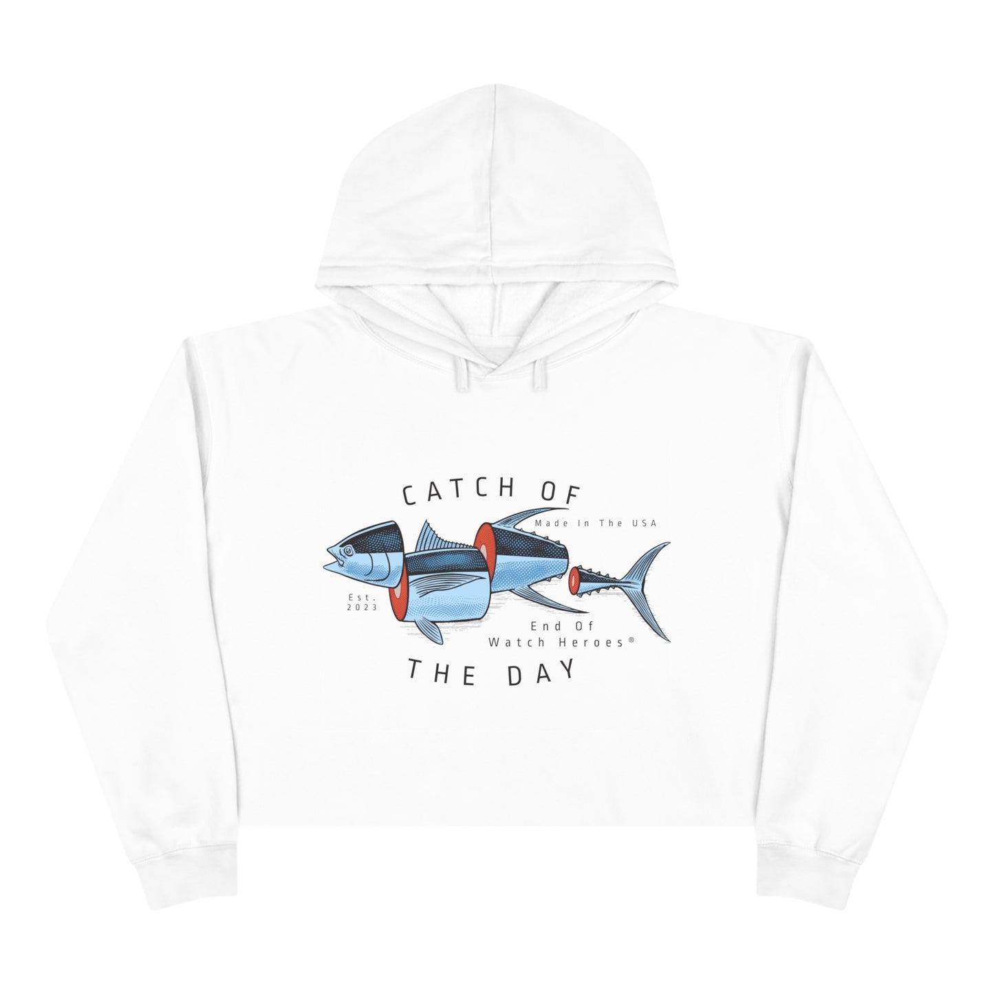 Catch of the Day  -  Crop Hoodie