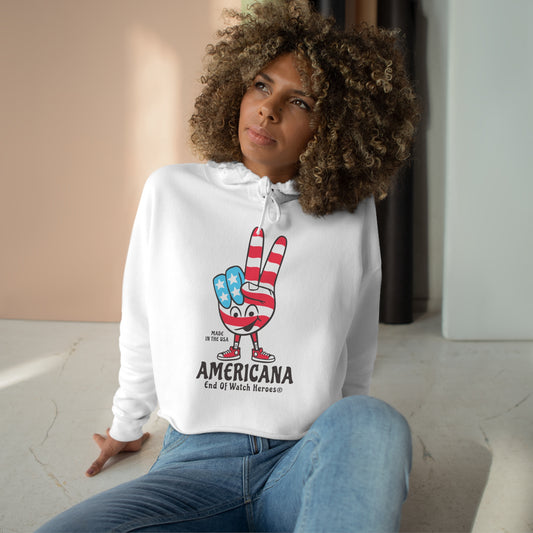 AMERICANA Crop Hoodie