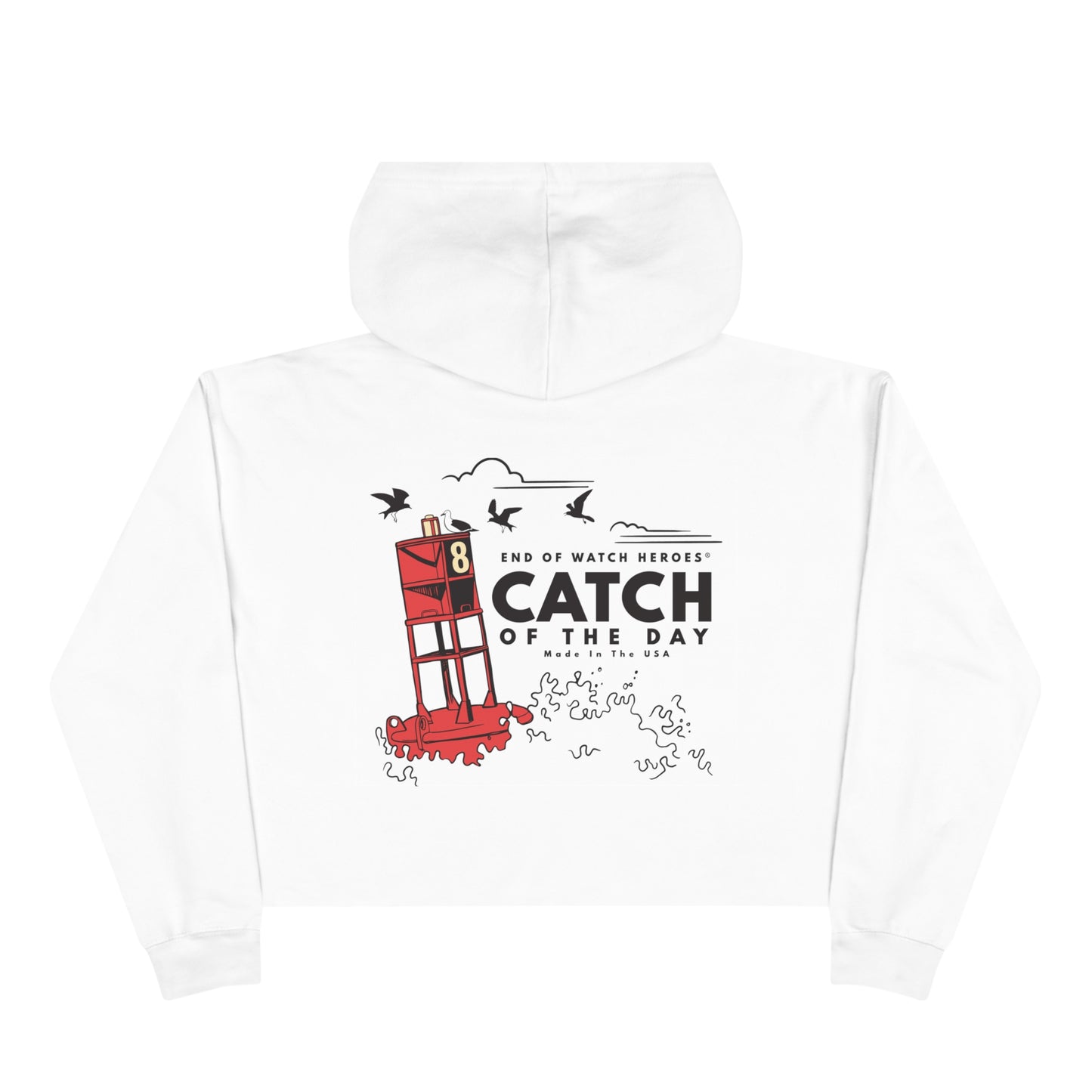 Catch of the Day  -  Crop Hoodie