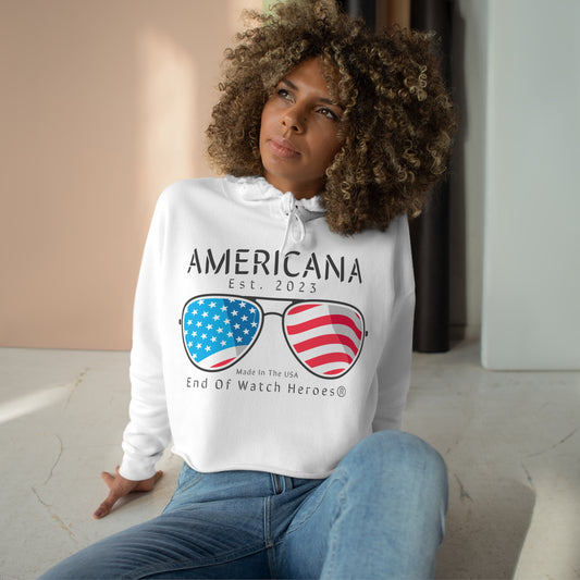 AMERICANA Crop Hoodie  (100% OF PROFIT GOES TO FALLEN HEROES FAMILIES)