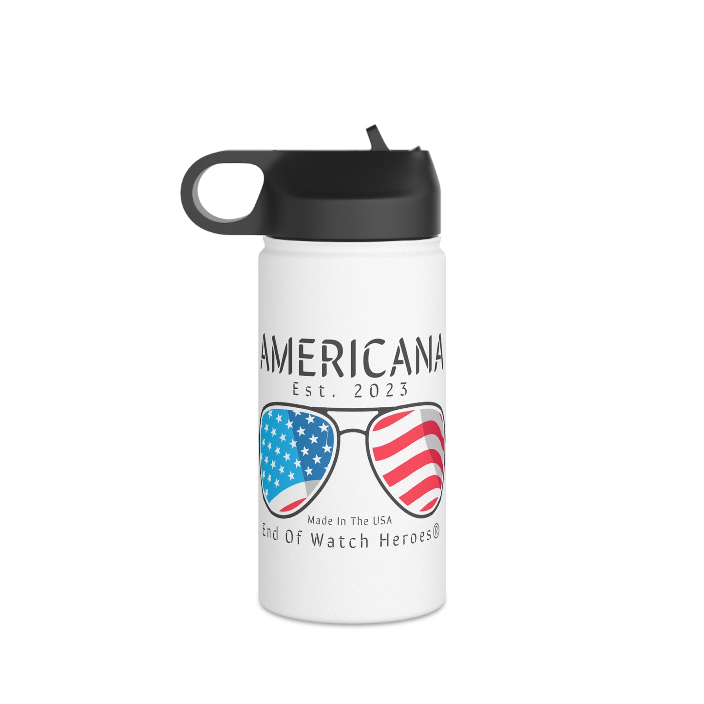 AMERICANA Stainless Steel Water Bottle, Standard Lid