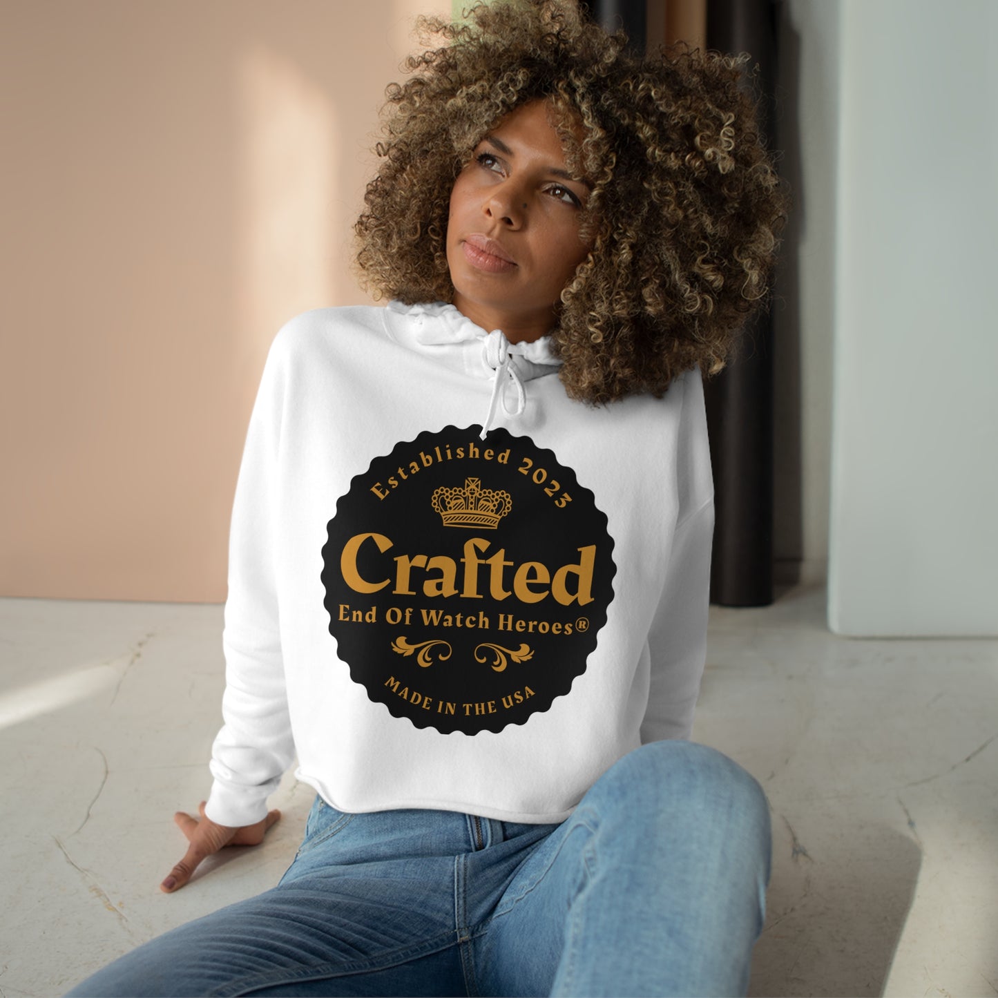 Crafted  - Crop Hoodie