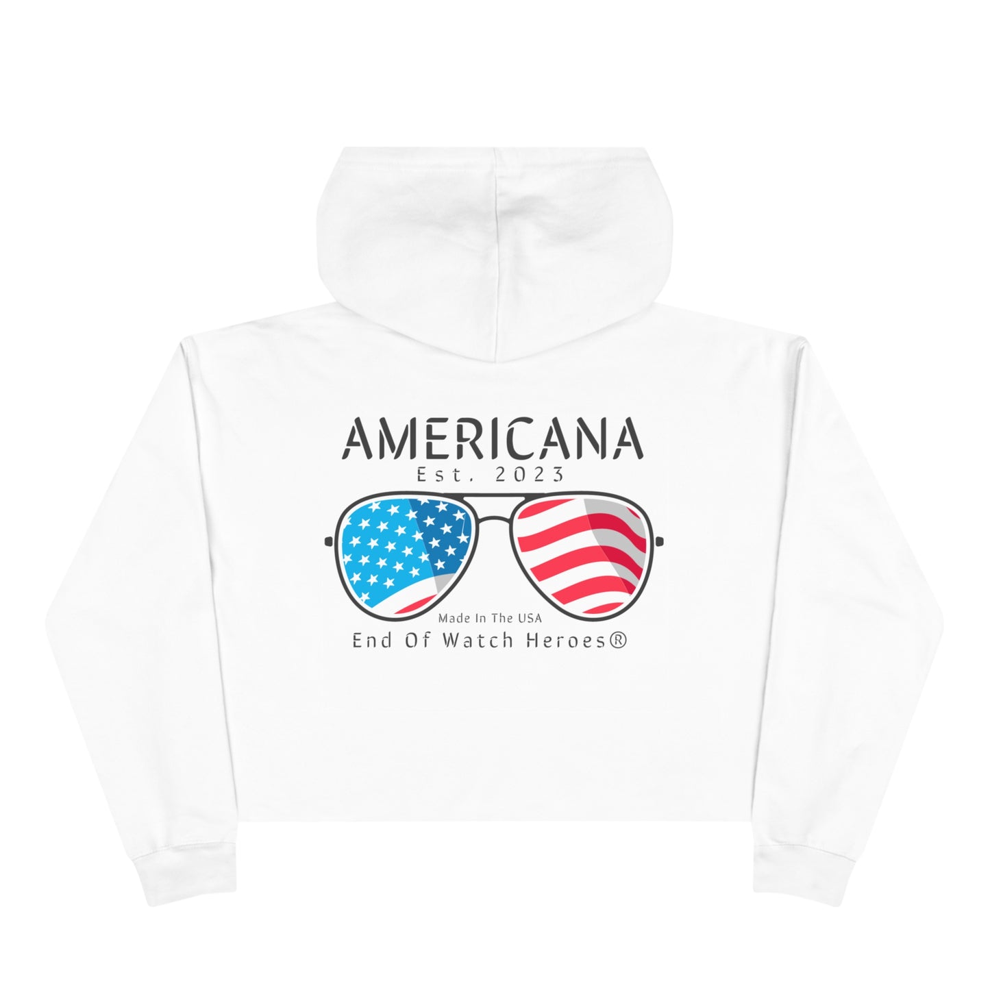 AMERICANA Crop Hoodie  (100% OF PROFIT GOES TO FALLEN HEROES FAMILIES)