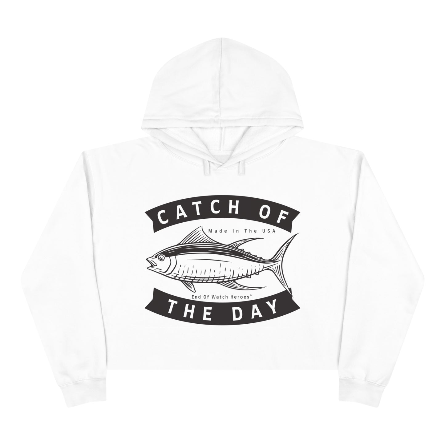 Catch of the Day  -  Crop Hoodie