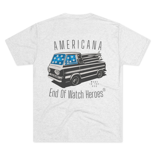 AMERICANA Unisex Tri-Blend Crew Tee