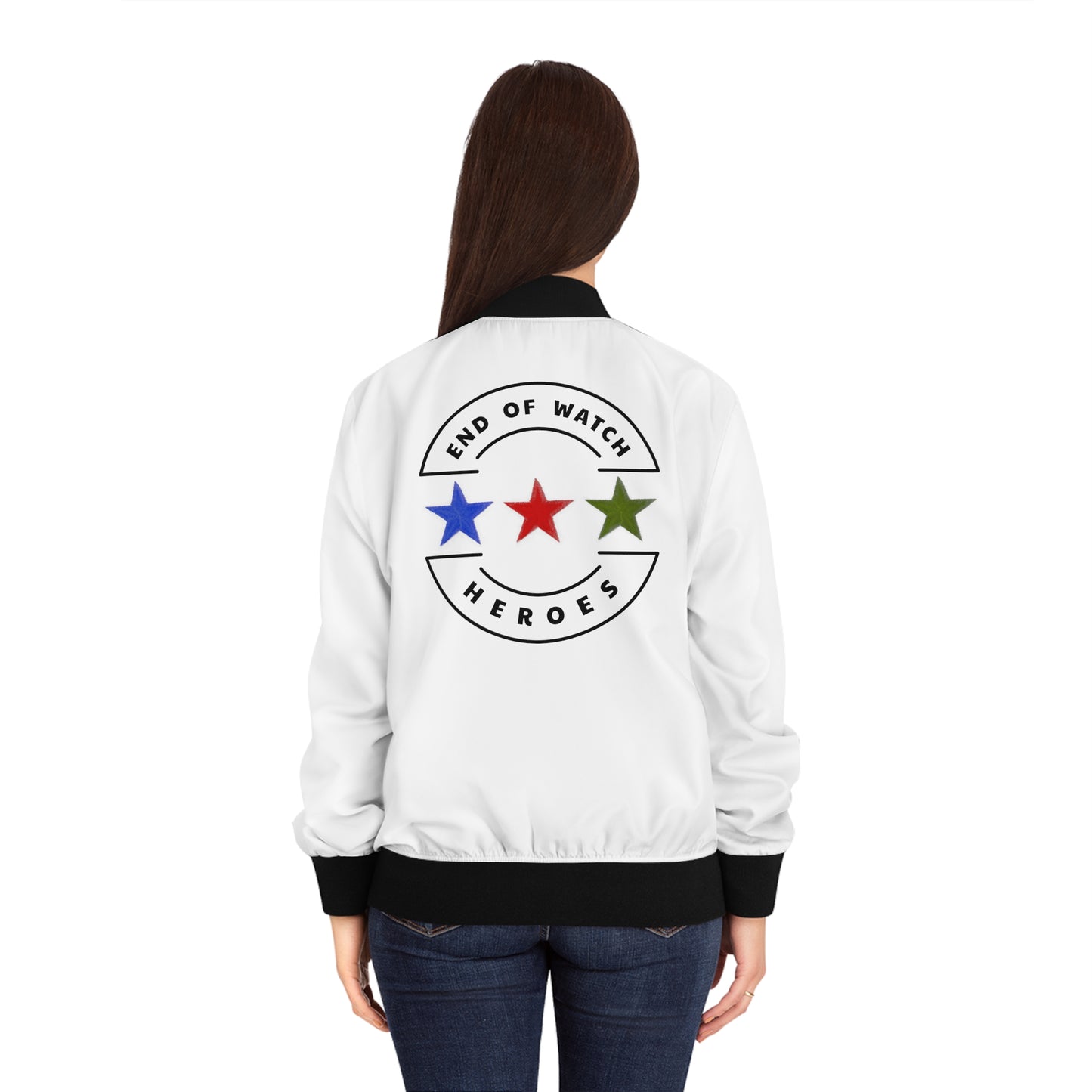 End Of Watch Heroes Women's Bomber Jacket (AOP)